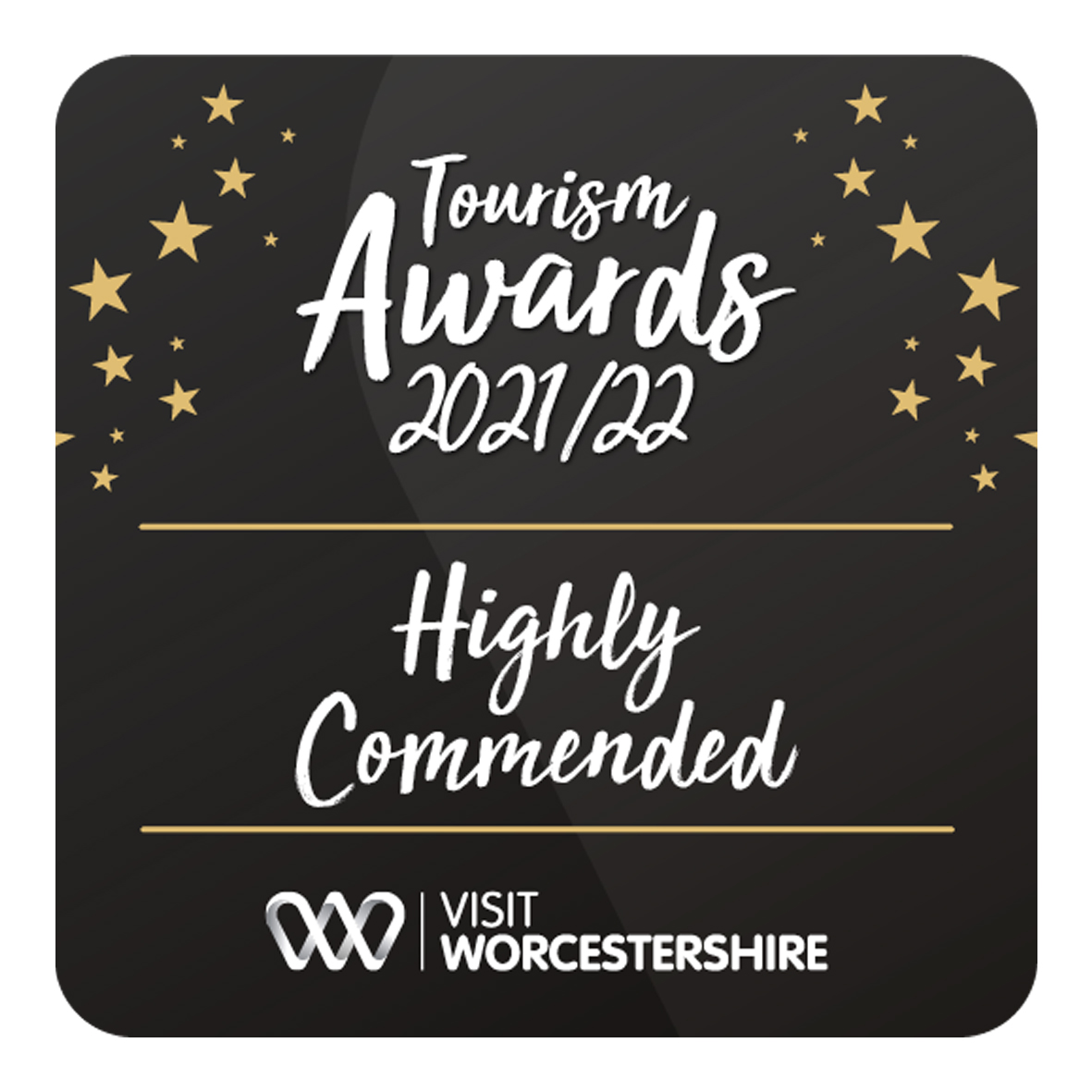 Worcestershire Tourism Awards Highly Commended 2021 2022